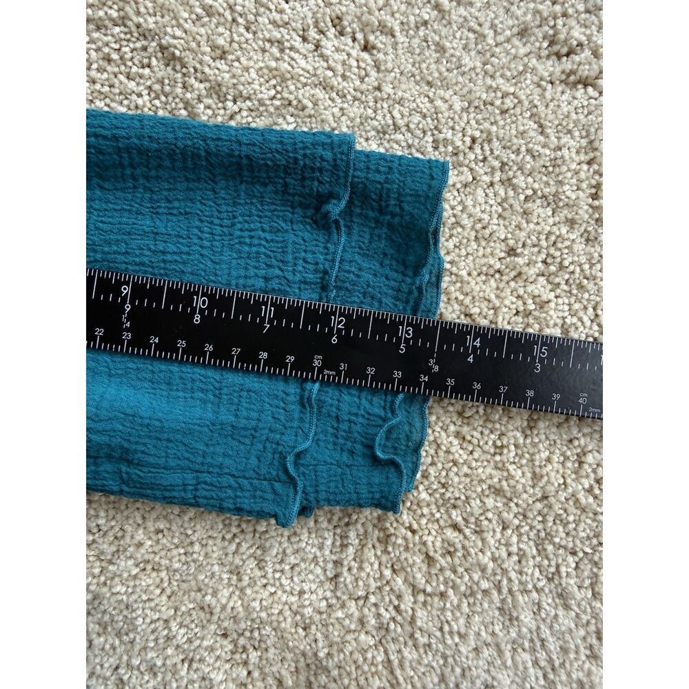 Soft Surroundings Women Teal Cotton Gauze Blouse XS Boho Flowy Short Sleeve Top - Picture 8 of 8